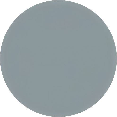 A single-coloured, blue-grey circle.