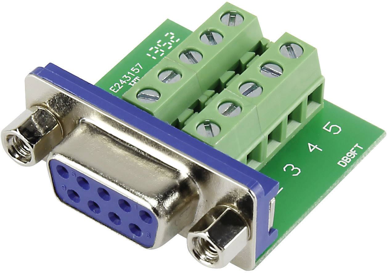 TRU COMPONENTS DSUB09F-10TB-2 1229331 D-SUB socket 90 ° Number of pins: 9 Screws 1 pc(s)