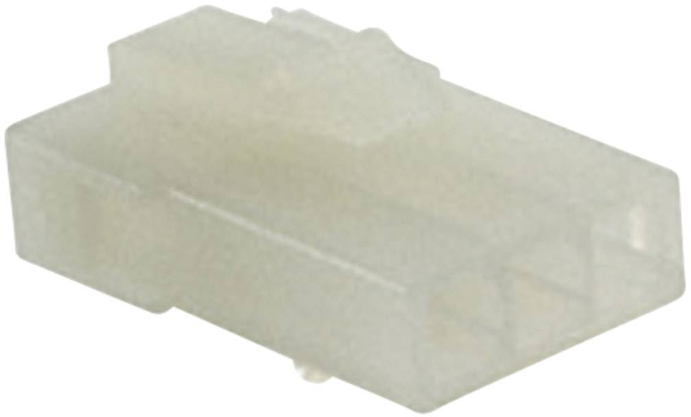 A transparent, rectangular plastic connector with multiple slots, suitable for electrically connecting cables.