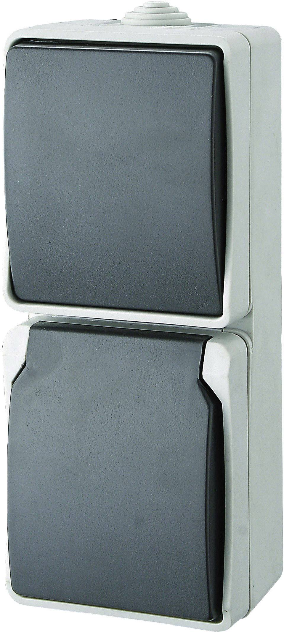 GAO 9878 Wet room switch product range Switch/socket combo Standard Grey 1 pc(s)