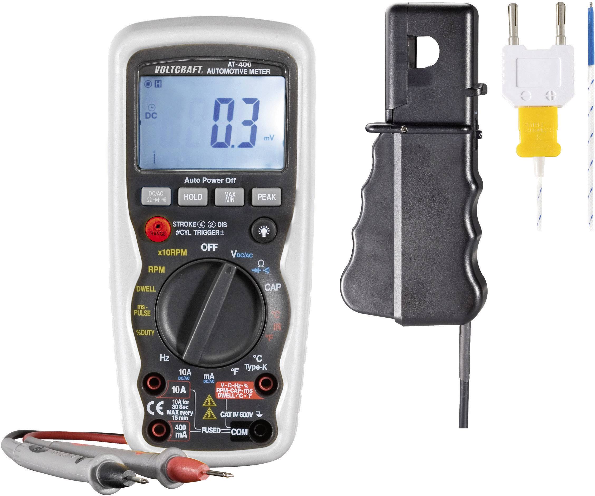 Digital multimeter with display indication of 0.3 mV, cables and probes. Ideal for measuring electrical voltage and current.