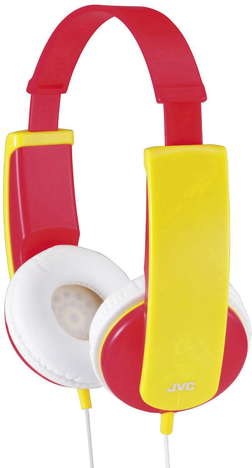 JVC HA-KD5-R-E On-ear headphones Corded (1075100) Red, Yellow Volume limiter, Light-weight headband Children