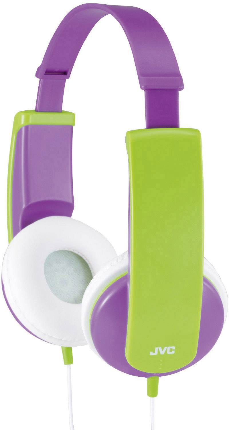 JVC HA-KD5-V-E On-ear headphones Corded (1075100) Purple, Green Volume limiter, Light-weight headband Children