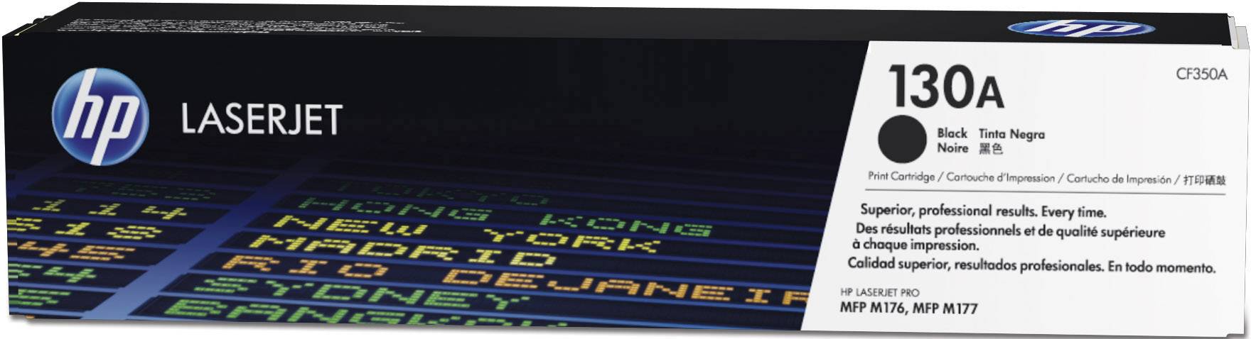 HP 130A Toner Cartridge, Black. Suitable for HP LaserJet MFP M176, M177 printers. Delivers professional print quality.