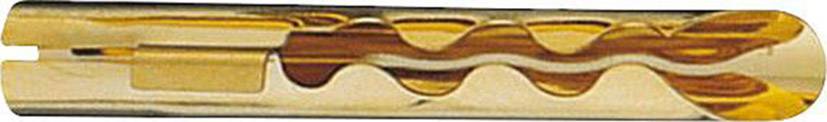 Cross-section of a profile cylinder lock showing the position of the pins and the locking mechanism.
