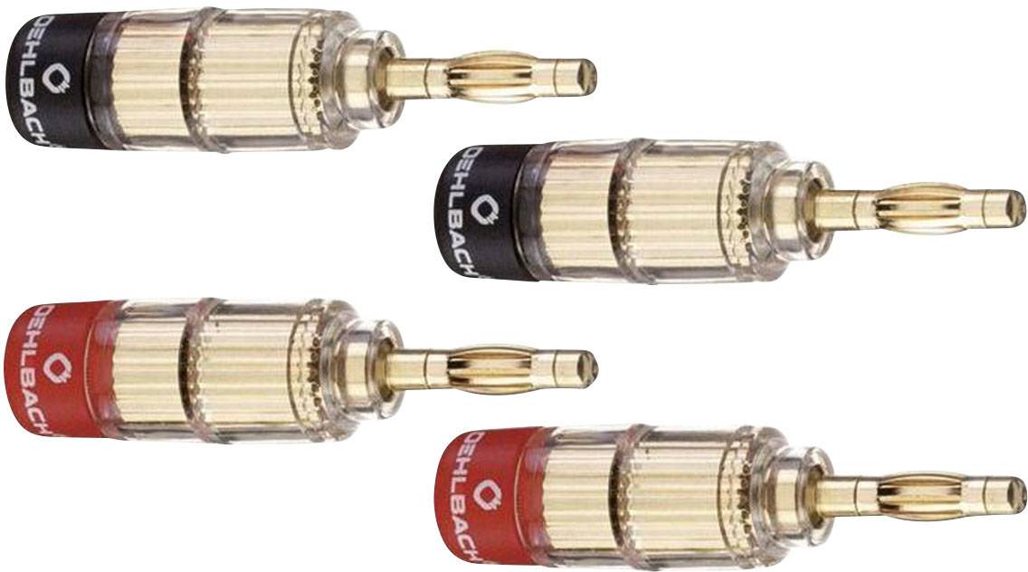 Oehlbach 3020 Audio jack Plug, straight Gold, Red, Black 4 pc(s)