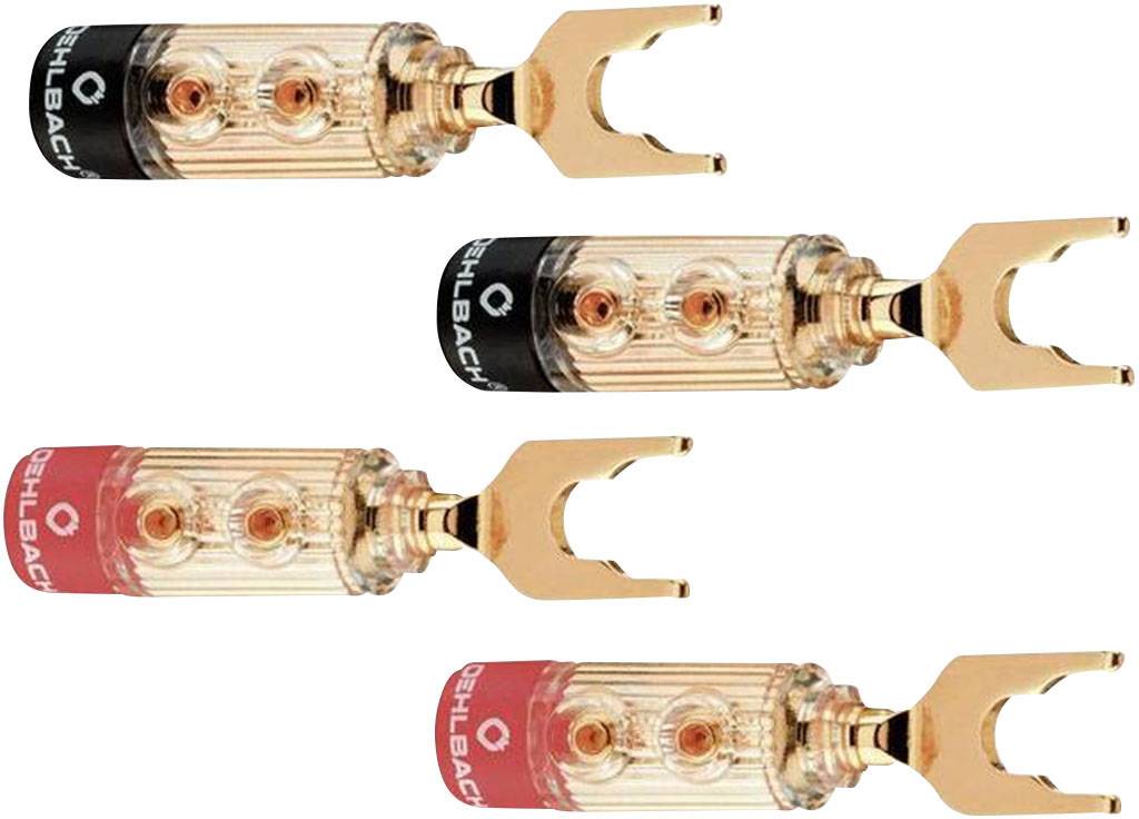 Oehlbach 3033 Audio jack Plug, straight Gold, Red, Black 4 pc(s)