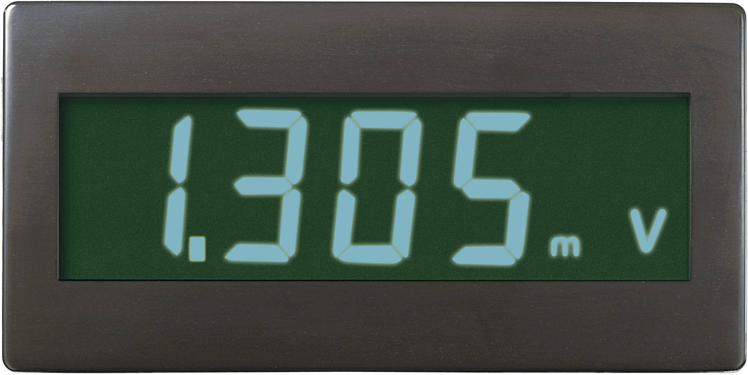 Digital display shows '1.305 mV' in blue digits on a dark green background.Note: In British English, the decimal point is used instead of a comma for numerical values, and the translation maintains the technical precision of the original text.