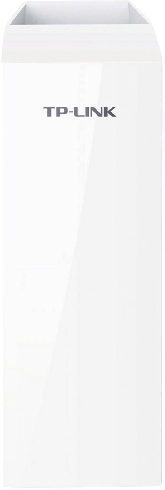 A white TP-Link Wi-Fi router with a rectangular, slim design and a vertical form factor.