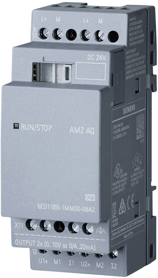 Siemens LOGO! AM2 AQ 0BA2 PLC add-on module 24 V DC