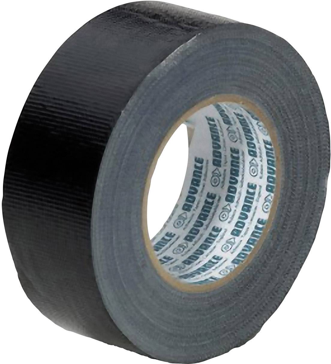 A black roll of adhesive tape on a white background, slightly angled to reveal the transparent core and material.