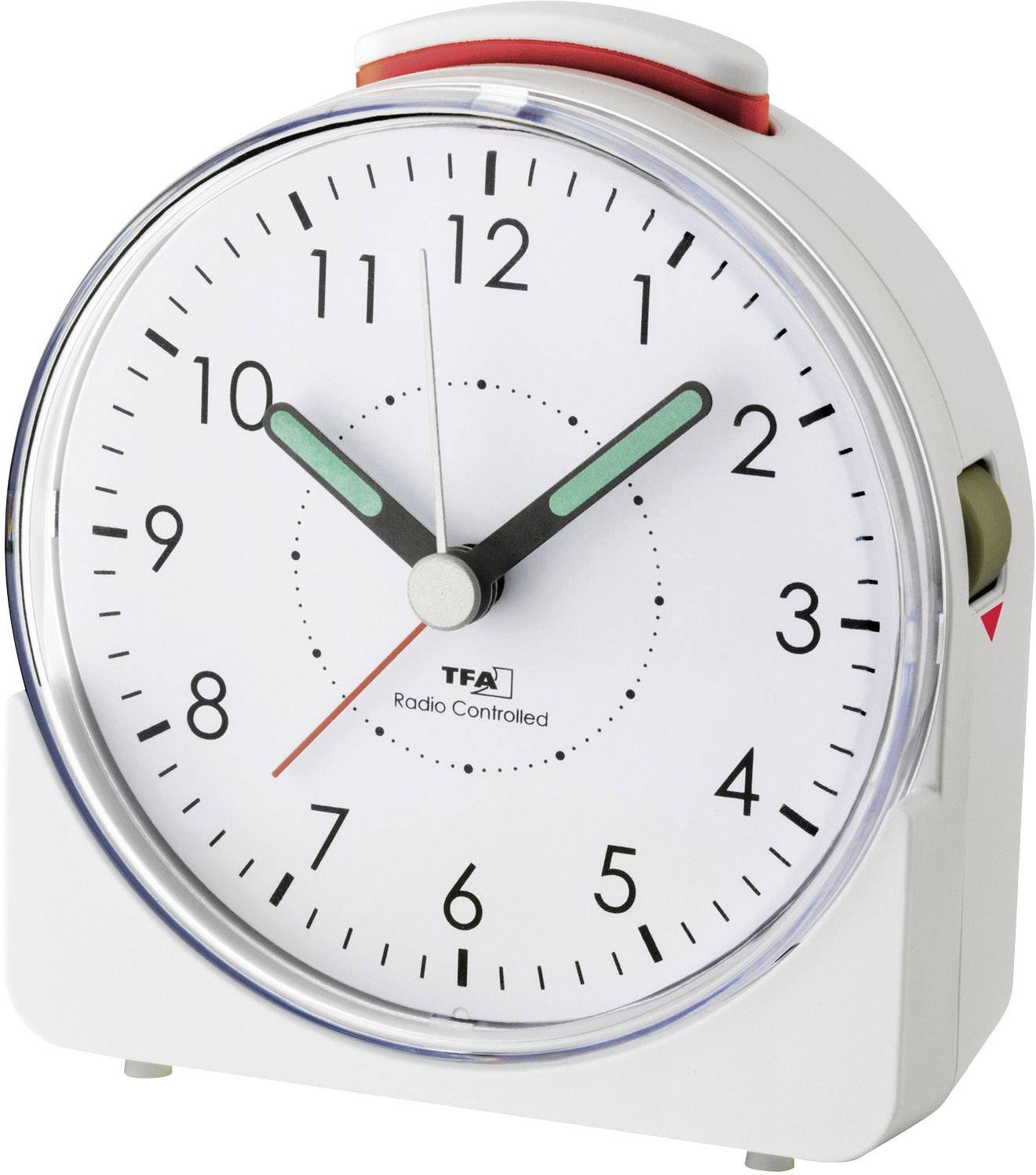 TFA Dostmann 60.1513.02 Radio Alarm clock White Fluorescent Hands