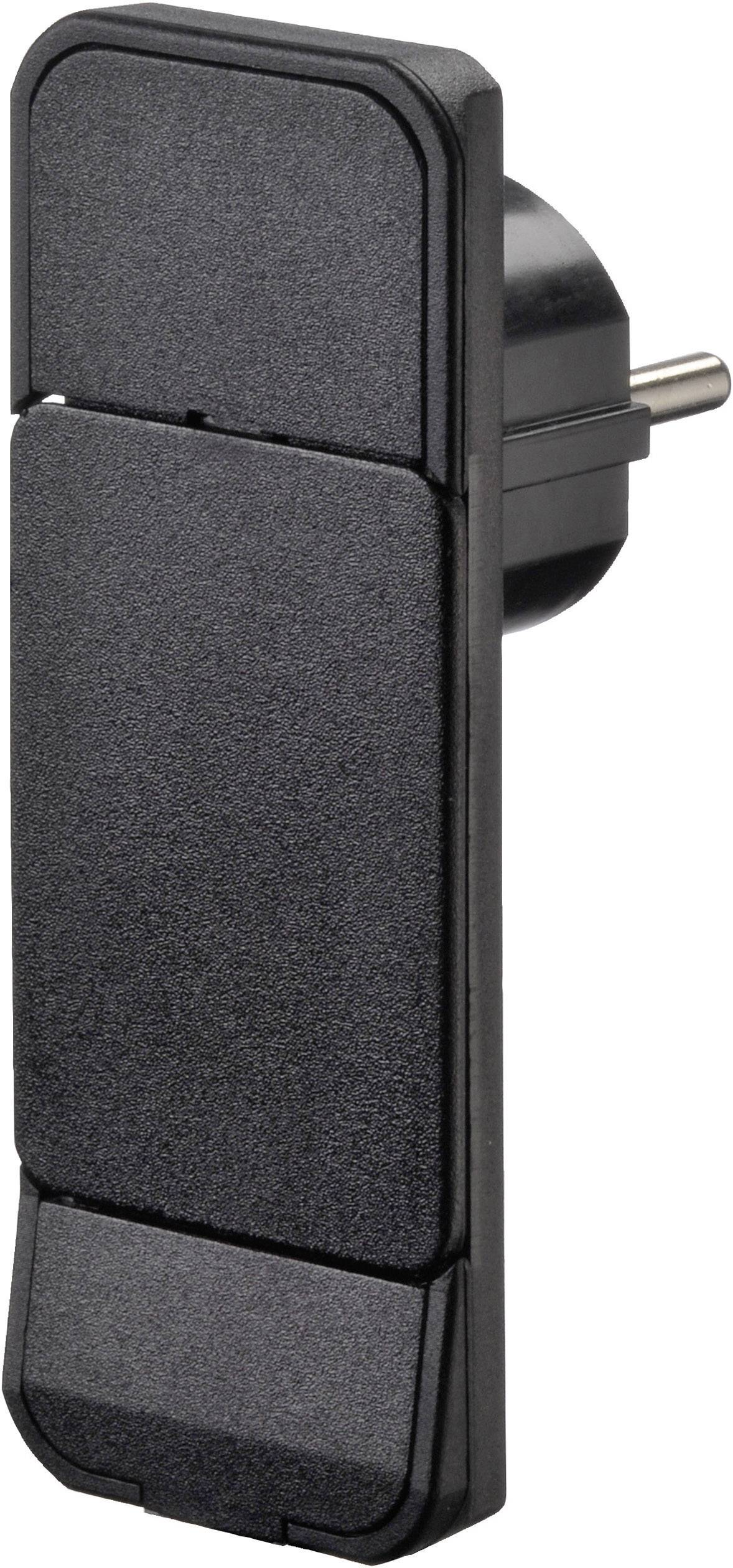 NVB 104548 CEE 7/16 safety plug Plastic + unplug aid 230 V Black IP20