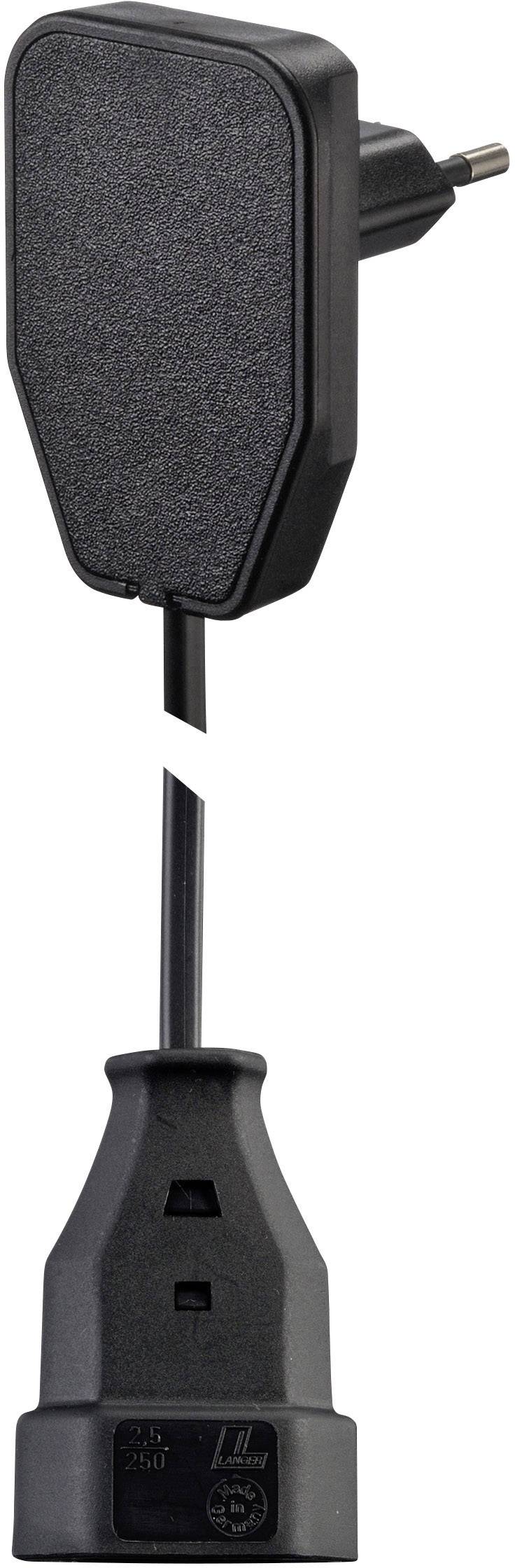 NVB 104571 Current Cable extension Black 5.00 m H03VVH2-F 2X 0,75 mm²