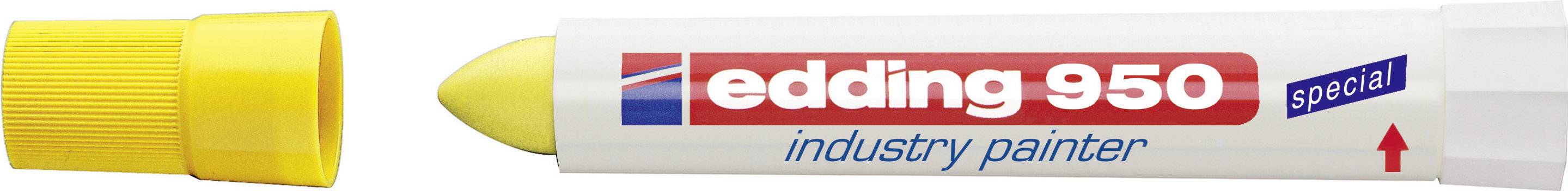 Yellow paint marker, brand edding 950, with the inscription 'industry painter'.