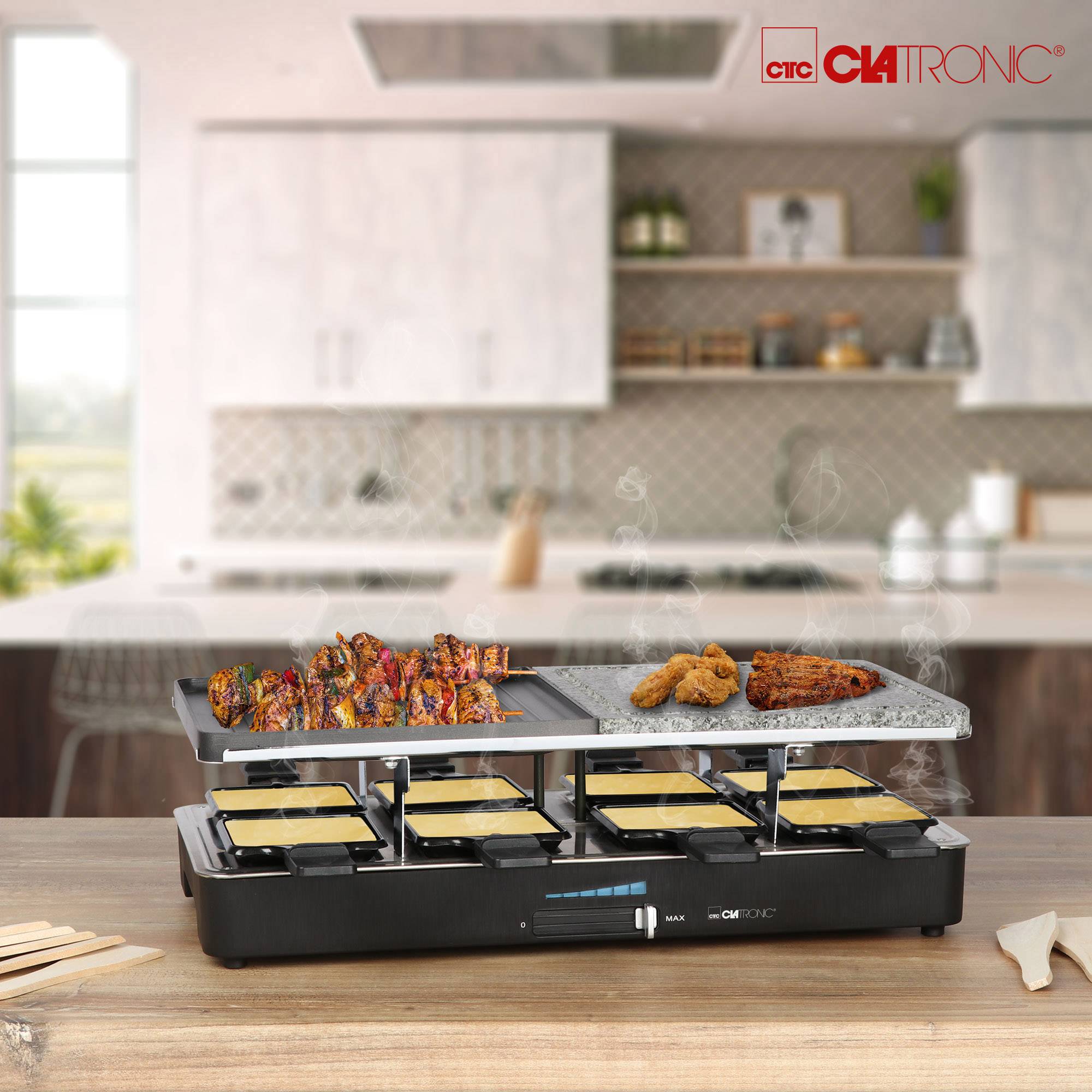Clatronic RG 3518 Raclette 8 pannikins Black