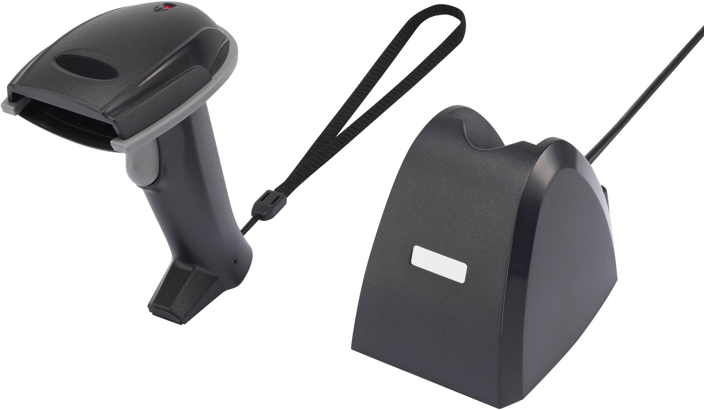 Renkforce iCR6307ABU Barcode scanner Radio 1D LED Black Hand-held USB