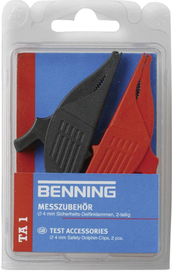 Benning TA 1 Safety terminal set 4 mm jack connector CAT III 1000 V Red, Black