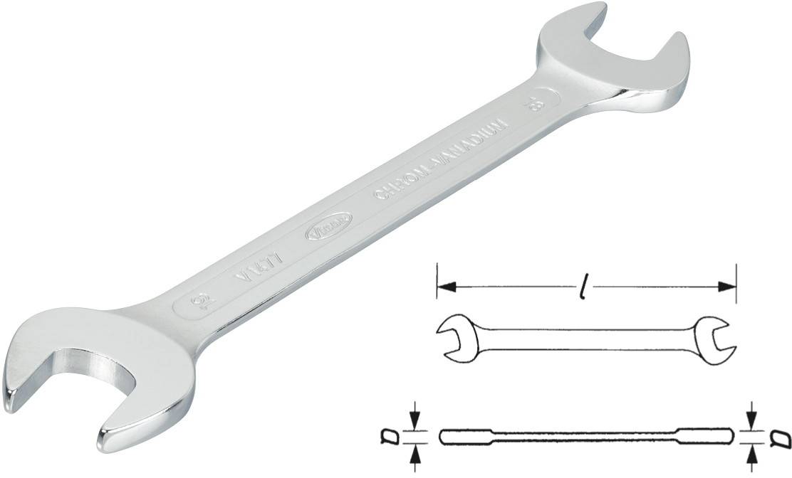 Double-ended open ring spanner 10 - 11 mm DIN 3110 Vigor V1473