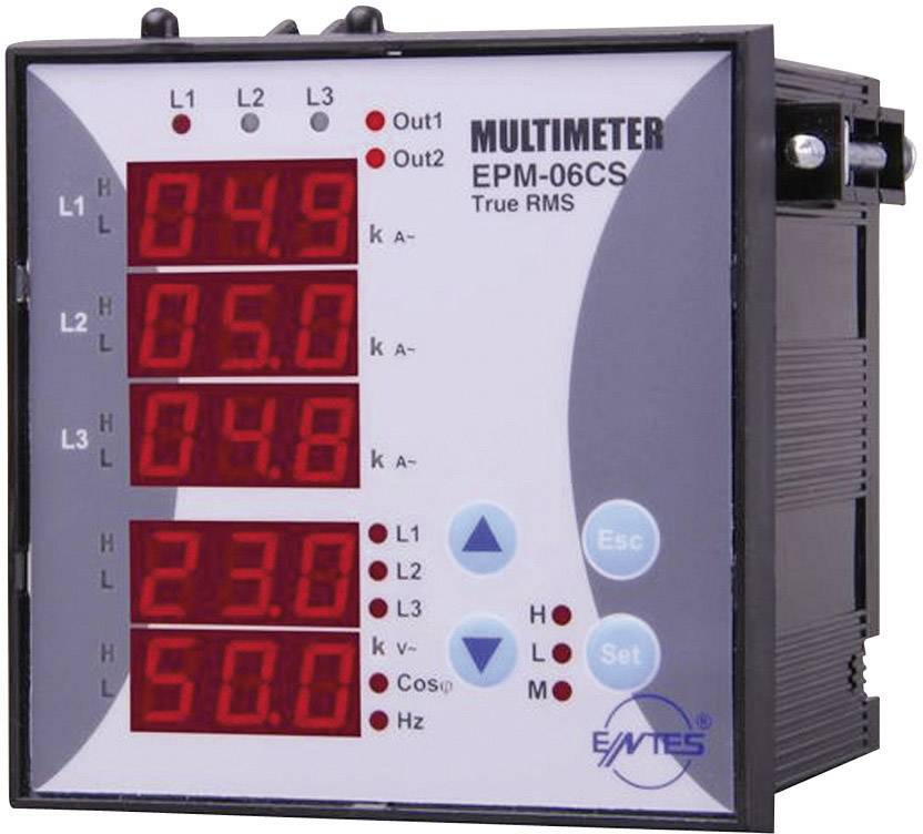 ENTES EPM-06-96 Digital rack-mount meter Voltage, current, frequency, operating hours, Total Hours