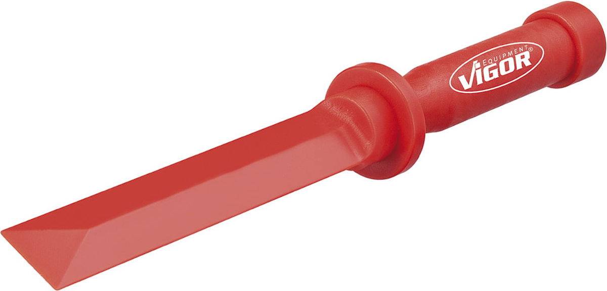 Red chisel with the inscription 'VIGOR' on the handle.