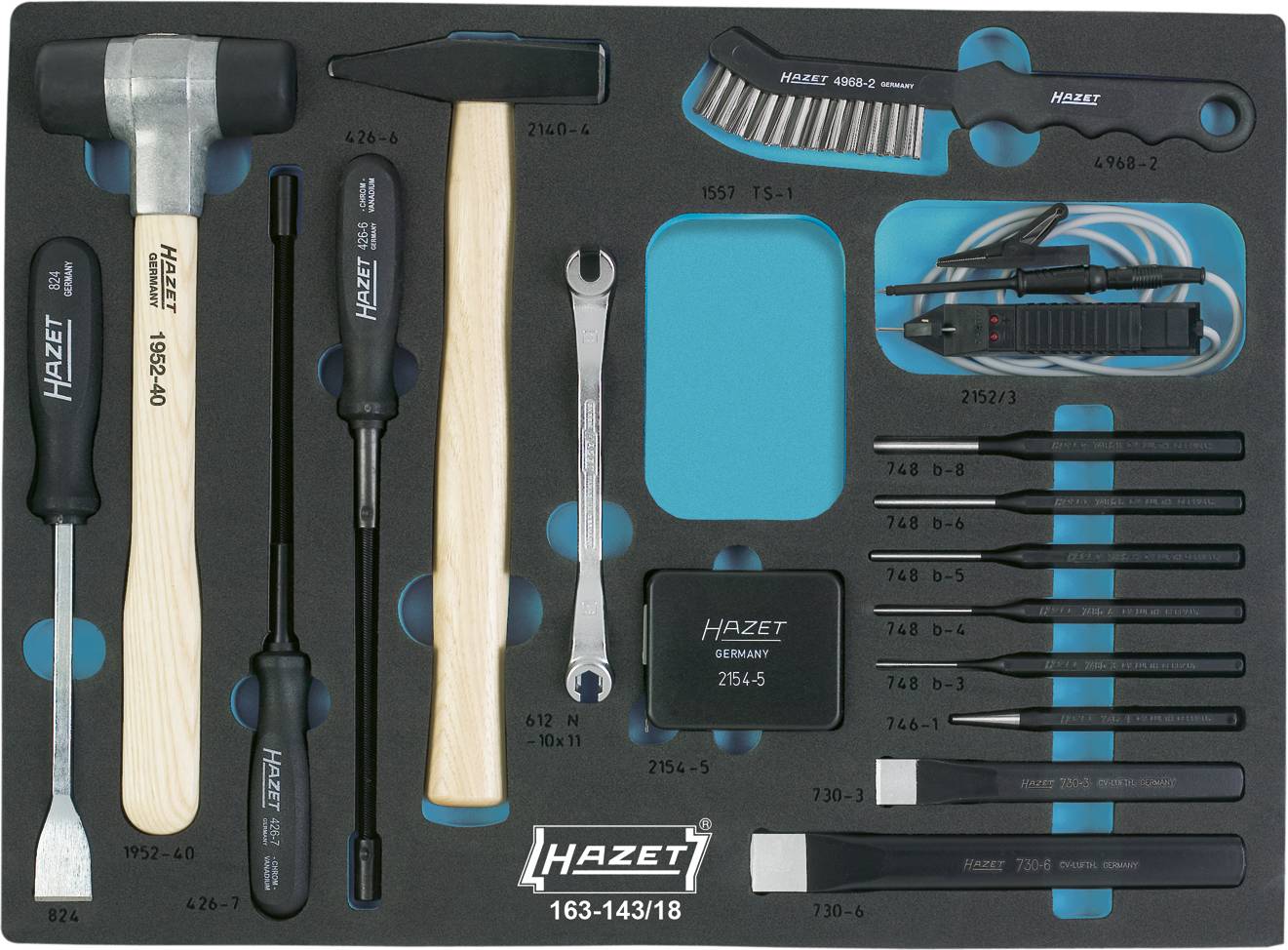 Hazet 163-143/18 Tool kit Trades people 17-piece