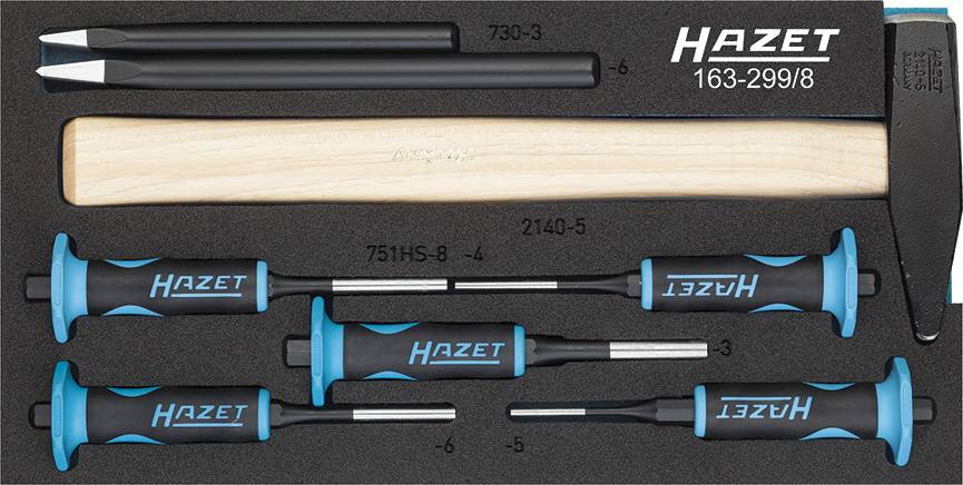 Hazet Cotter pin driver set, 8-piece (1/3) 163-299/8
