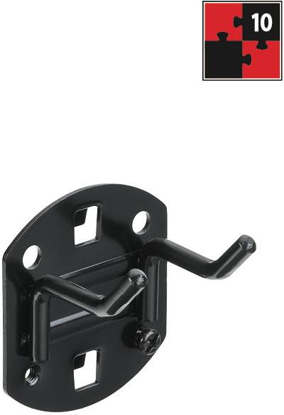 Vigor V2519 Double tool hooks set 25 mm, 10-piece 1 Set