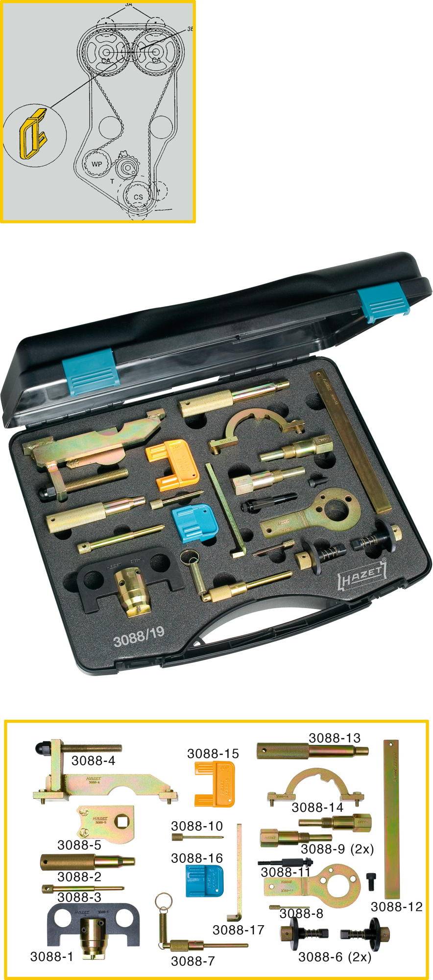 Motor adjustment tool OPEL Hazet 3088/19