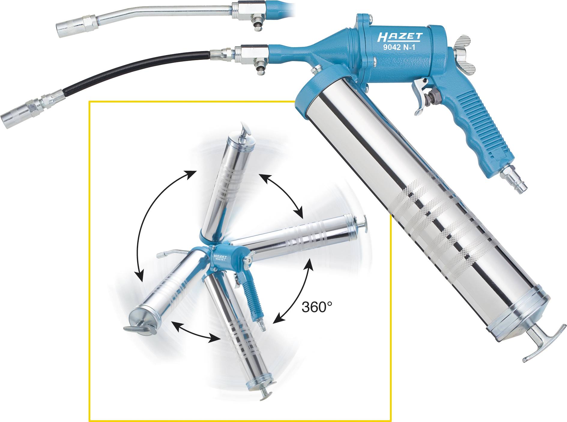 Hazet Air-operated grease gun 6.3 bar