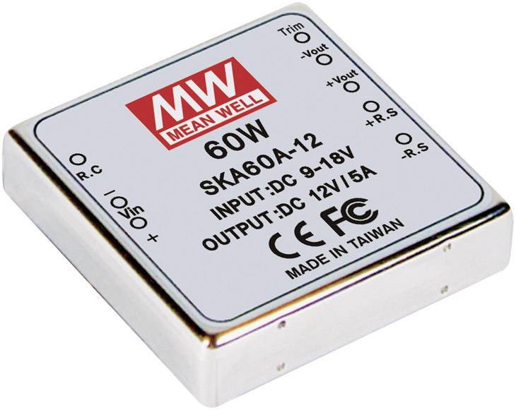 Mean Well SKA60B-05 DC/DC converter 60 W No. of outputs: 1 x Content 1 pc(s)