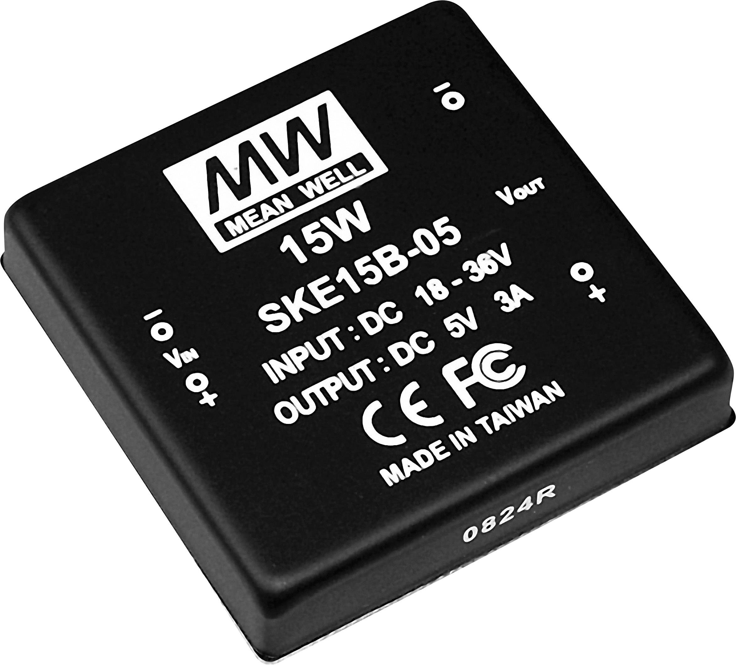 Mean Well SKE15C-12 DC/DC converter 15 W No. of outputs: 1 x Content 1 pc(s)