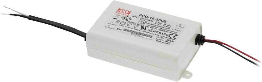 MW Mean Well PCD-16-1400B LED driver Constant current 16 W 1.4 A 8 - 12 V DC dimmable, PFC circuit, Surge protection, Suitable