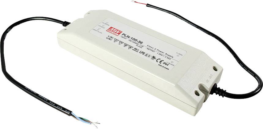 MW Mean Well PLN-100-24 LED driver, LED transformer Constant voltage, Constant current 96 W 4 A 18 - 24 V DC PFC circuit, Surge