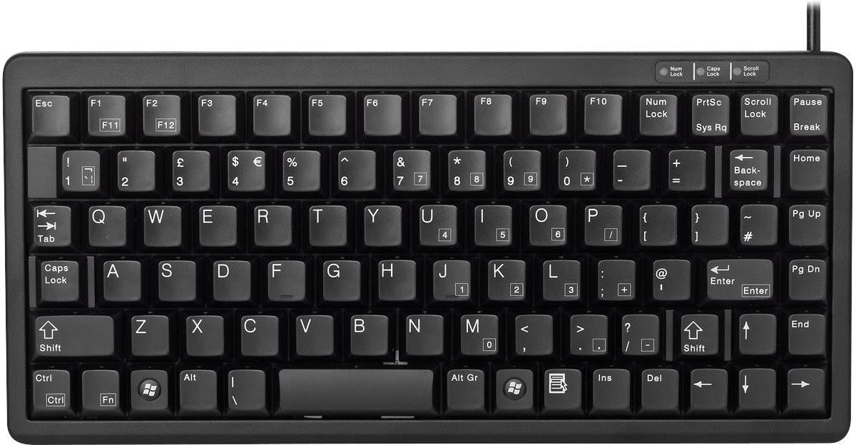 CHERRY Slim-Line USB/PS2 USB Keyboard German, QWERTZ Black