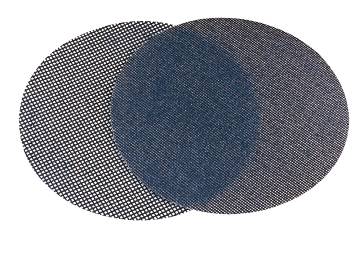 Two overlapping circular wire meshes form a circular pattern, with the left one being dark and the right one having a lighter colour.