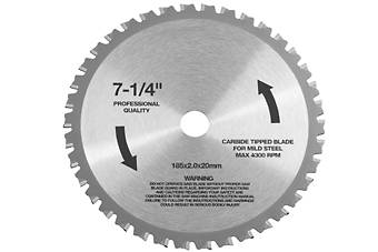 Circular saw blade with inscription '7-1/4