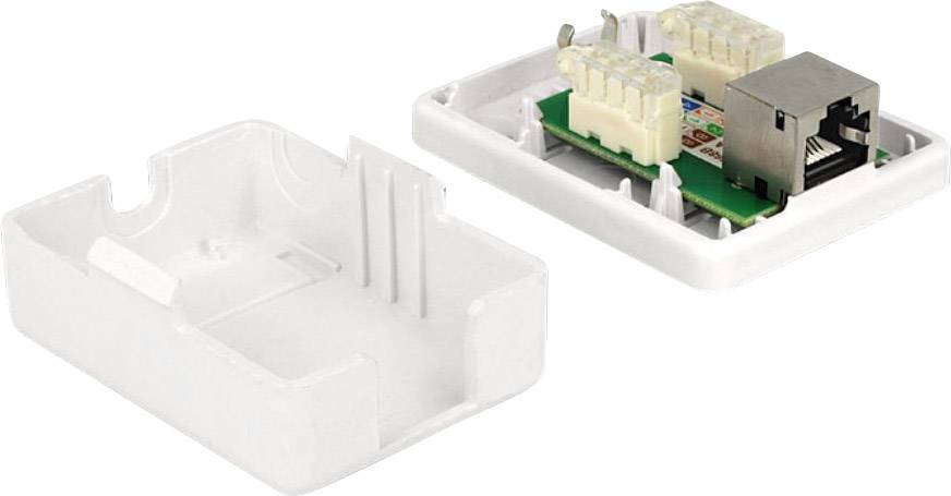 Delock 86169 Network outlet Surface-mount, Assembly Insert with main panel and frame CAT 6 1 port White