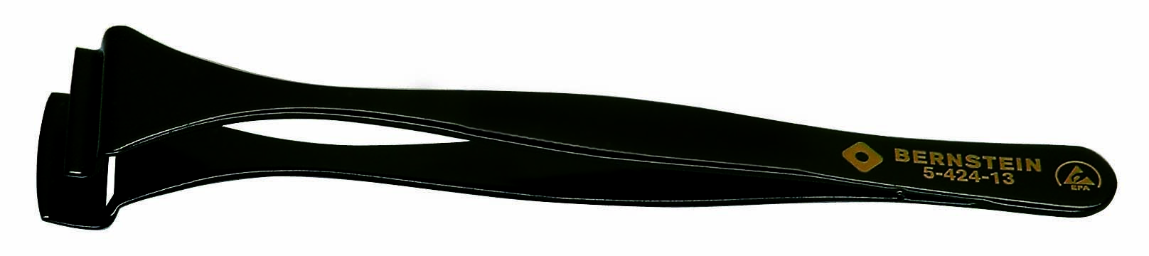 Black plastic lever inscribed with 'BERNSTEIN' and a sequence of numbers, used for levering or separating components.
