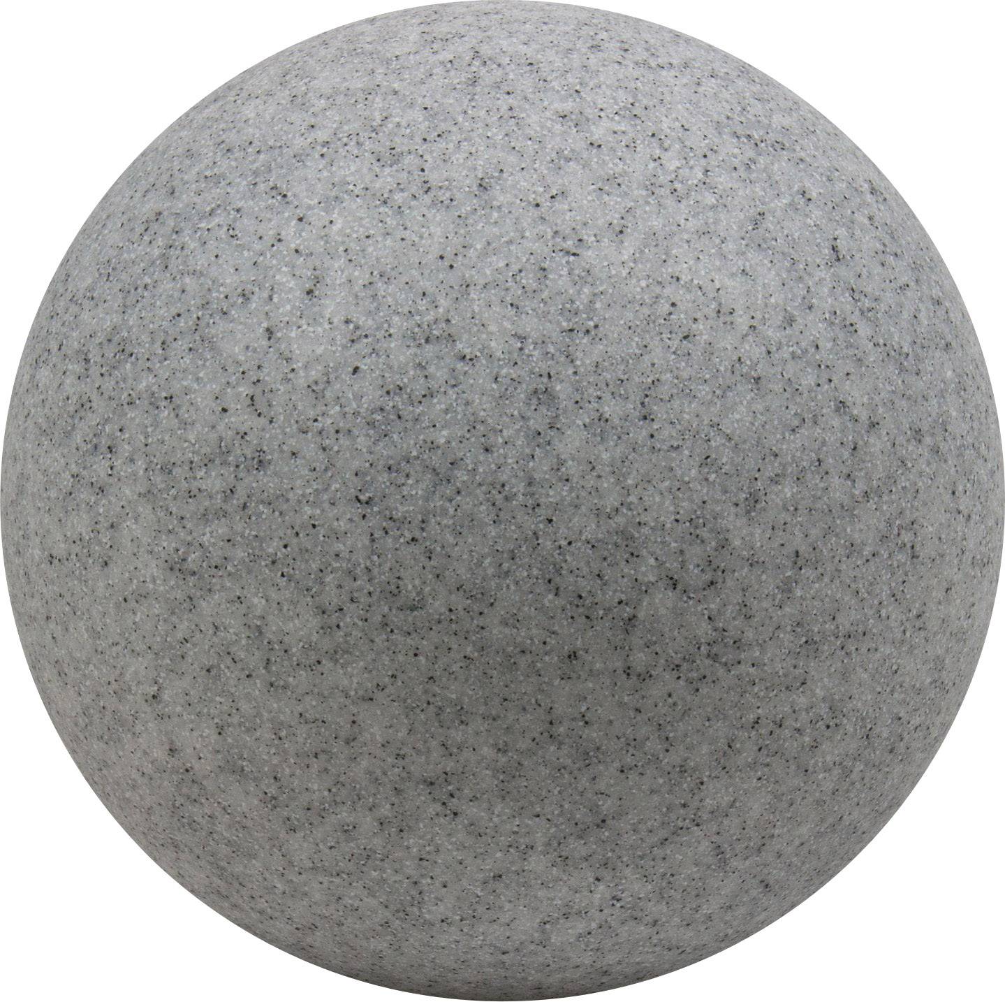 Grey, spherical stone with a smooth, speckled surface.