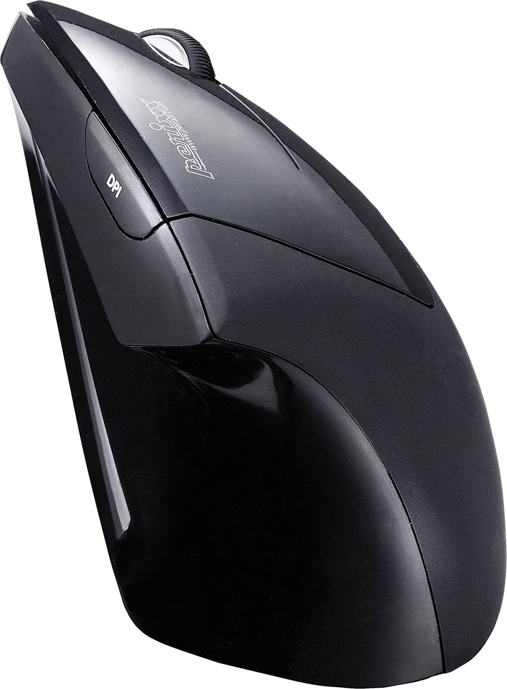Perixx Perimice -713 Ergonomic mouse Radio Optical Black 6 Buttons 2000 dpi Ergonomic