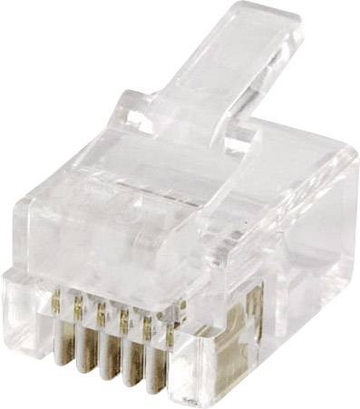 econ connect MPL66R Modular plug MPL66R Plug, straight No. of pins (RJ) 6P6C Clear