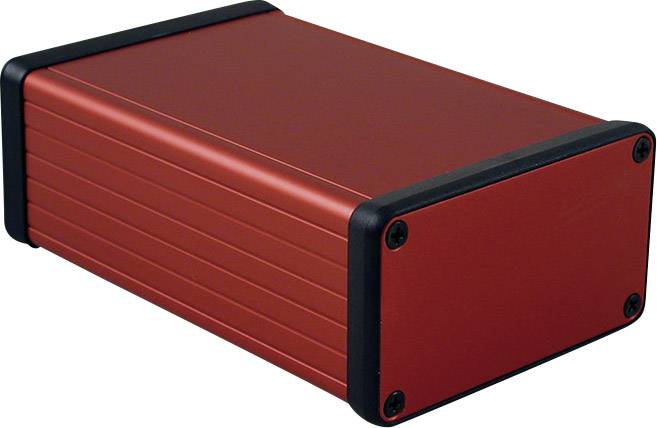 Hammond Electronics 1455K1201RD Treaded casing 120 x 78 x 43 Aluminium Red 1 pc(s)