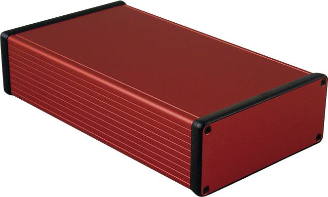 Hammond Electronics 1455Q2201RD Treaded casing 220 x 125 x 51.5 Aluminium Red 1 pc(s)