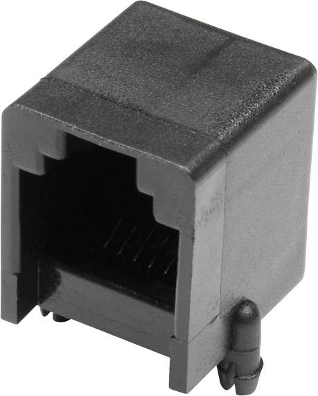 econ connect MJUSN66GAB Modular mounted socket MJUSN66GAB Socket, horizontal mount Pins: 6 Black