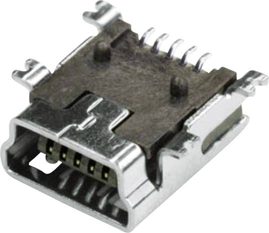 Mounted socket Mini USB Socket, horizontal mount MUB2B5SMD 1 Port MUB2B5SMD econ connect Content