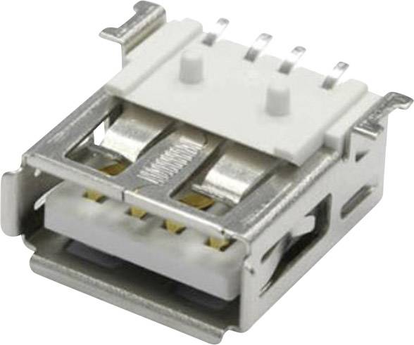 Mounted socket USB-A SMD 90 G Socket, horizontal mount UBU2AWS 1 Port UBU2AWS econ connect Content