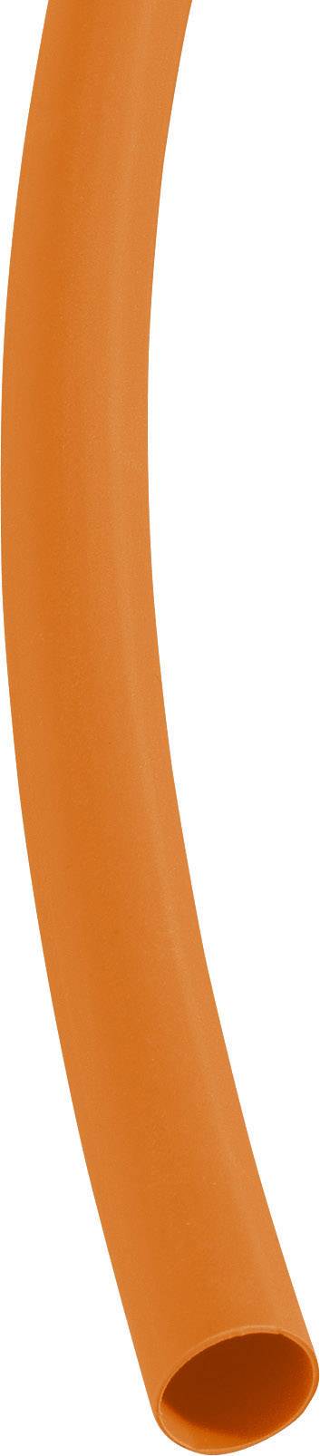 Orange garden hose, slightly curved, detailed view showing smooth surface.
