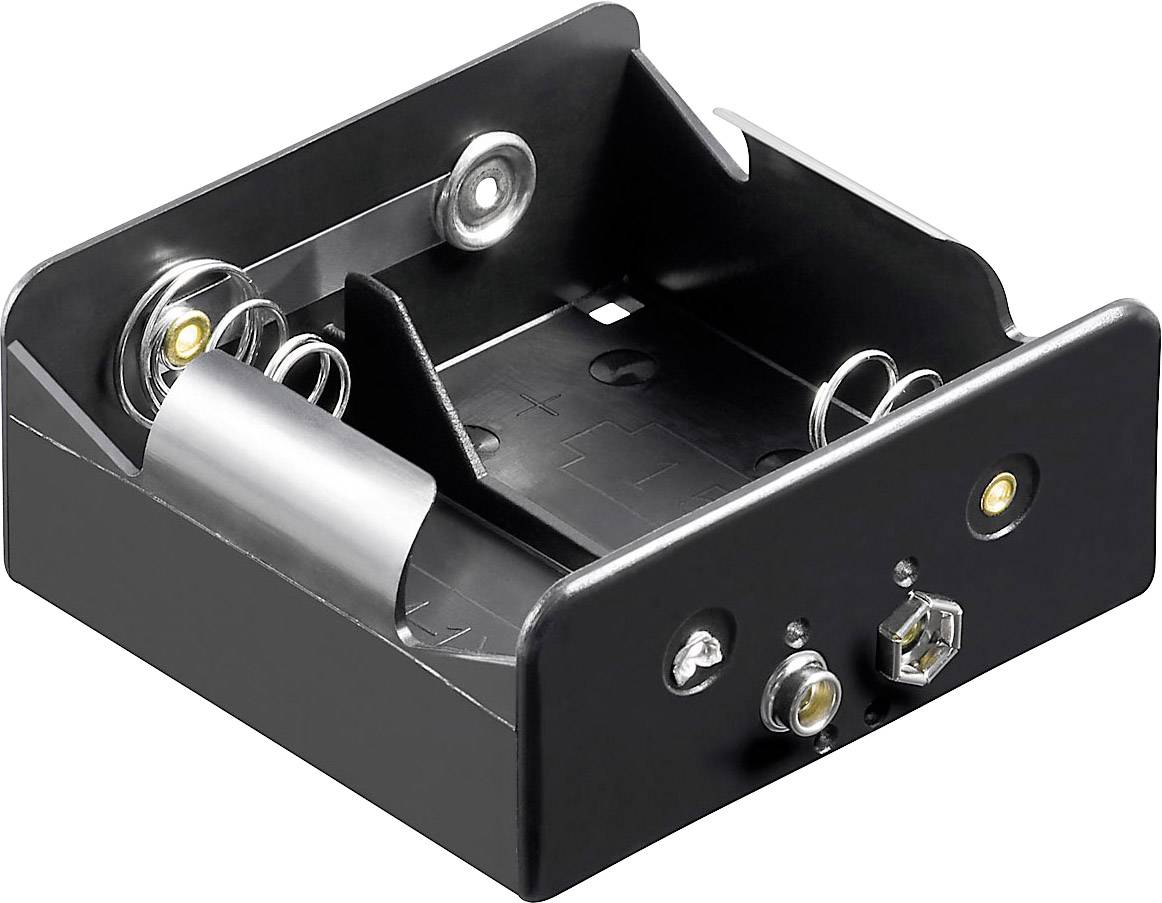 Goobay 11452 Battery tray 2x D Stud and socket (L x W x H) 73 x 71 x 31 mm