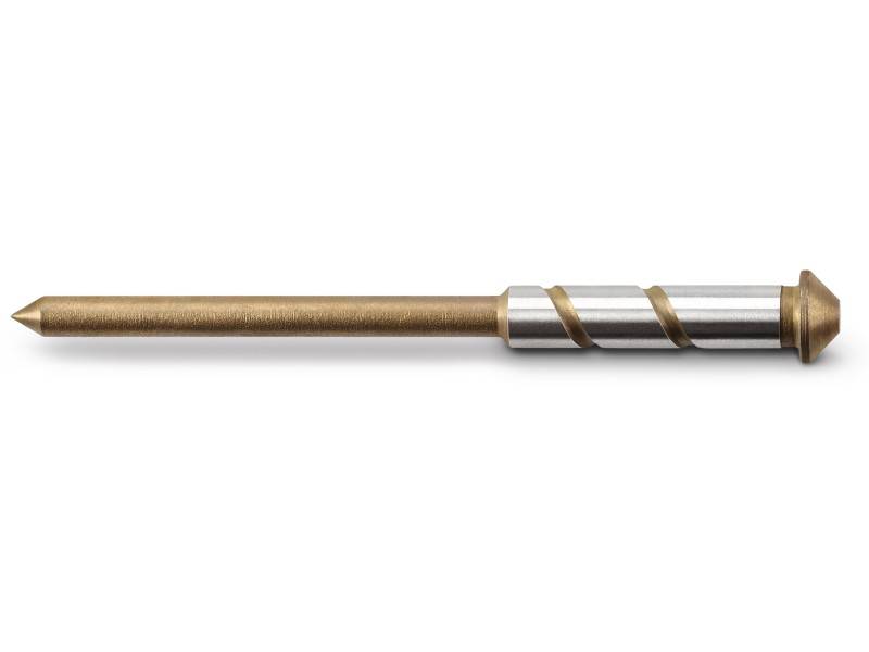 Stone and concrete drill with a spiral shaft, suitable for powerful drilling in hard rock.